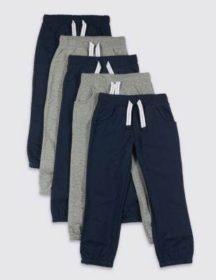 5 Pack Cotton Rich Joggers &#40;1-7 Years&#41;